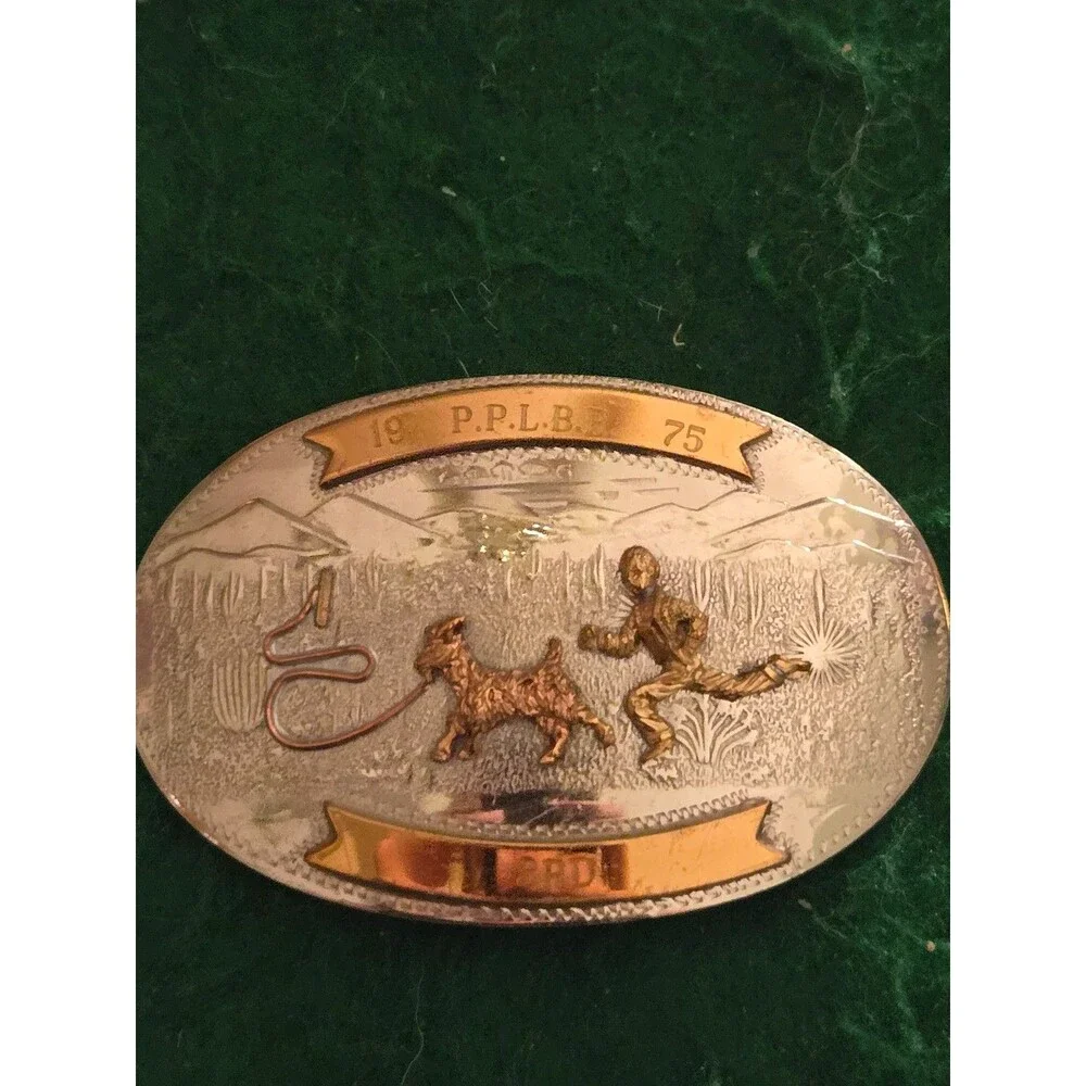 Vintage P.PL.B.R German Silver Belt Buckle (O-17)